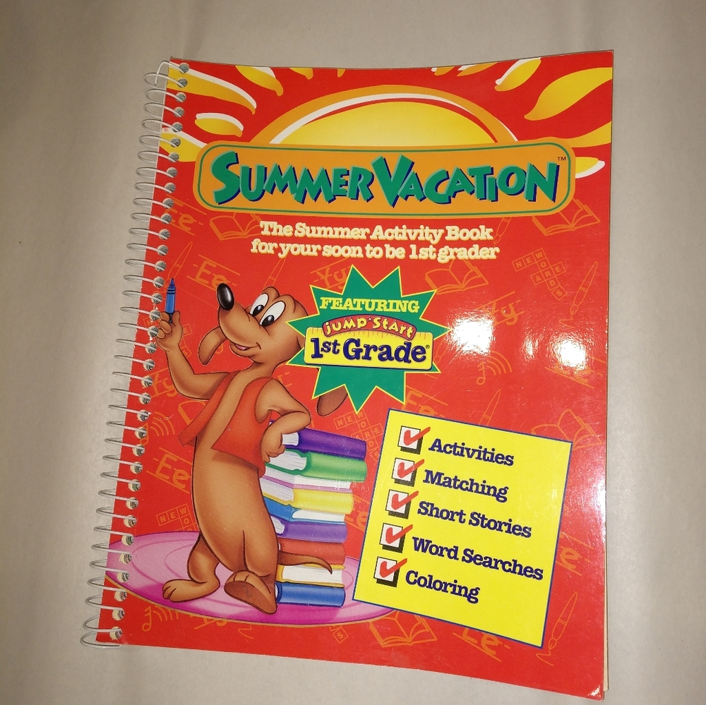 1999 Summer Vacation 1st Grade Jump Start activity book, NEW never used